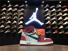 乔丹AirJordan真标原盒AJ1乔丹1OFFWHITExAirJordan1RetroHighOG10X货号AA3834101乔1OFF联名白红4046